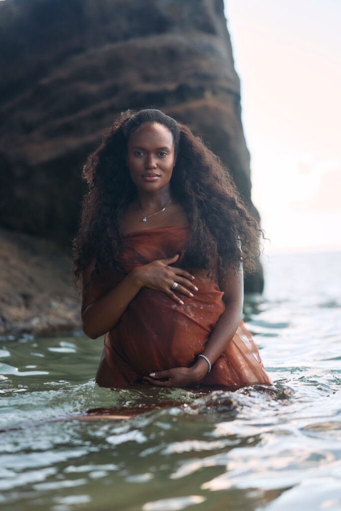 Brooklyn natives Shakeel and Nia Luke celebrated their little one on the way with an effortless maternity session in Grenada.